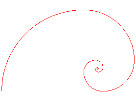 la spirale d'or en arc de cercles