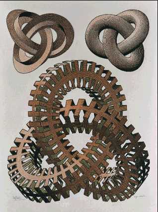 Le noeud de trèfle vu par Escher